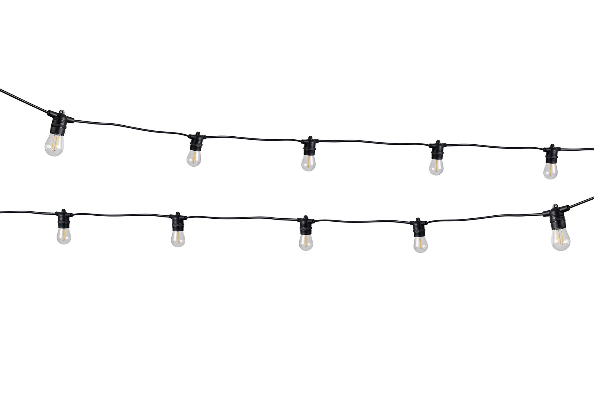 Luminosity Designs Ltd - Delores 7m IP54 Connectable Festoon, 24V DC, 10 x 2W 2700K LED Replaceable Lamps - Luminosity Designs Ltd