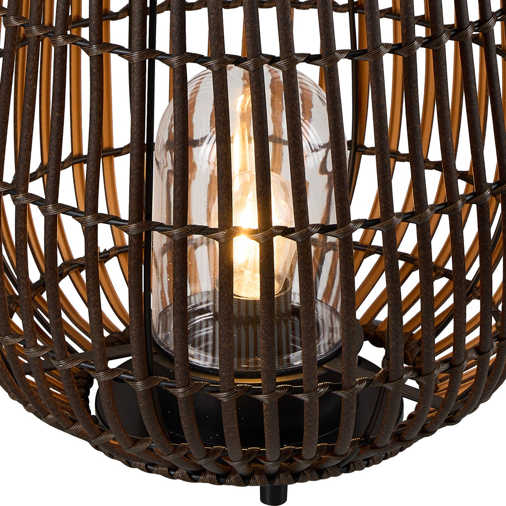 Luminosity Designs Ltd - Delores Connectable 30cm Rattan Plastic Portable Lamp, 24V DC, 1 x E27 - Luminosity Designs Ltd