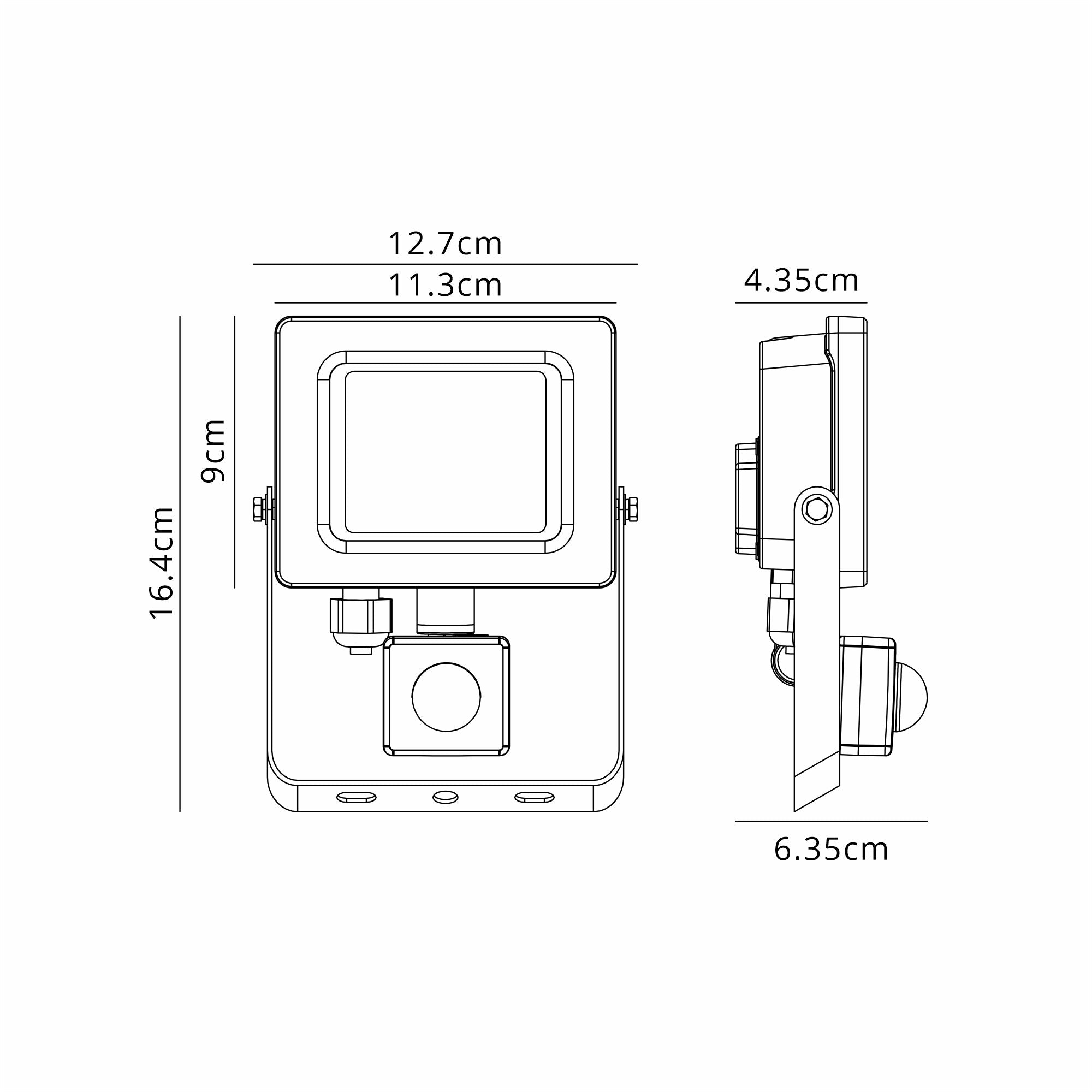 Luminosity Designs Ltd - Delores Floodlight With PIR Sensor, 24V DC, 8W LED, 3000K - Luminosity Designs Ltd
