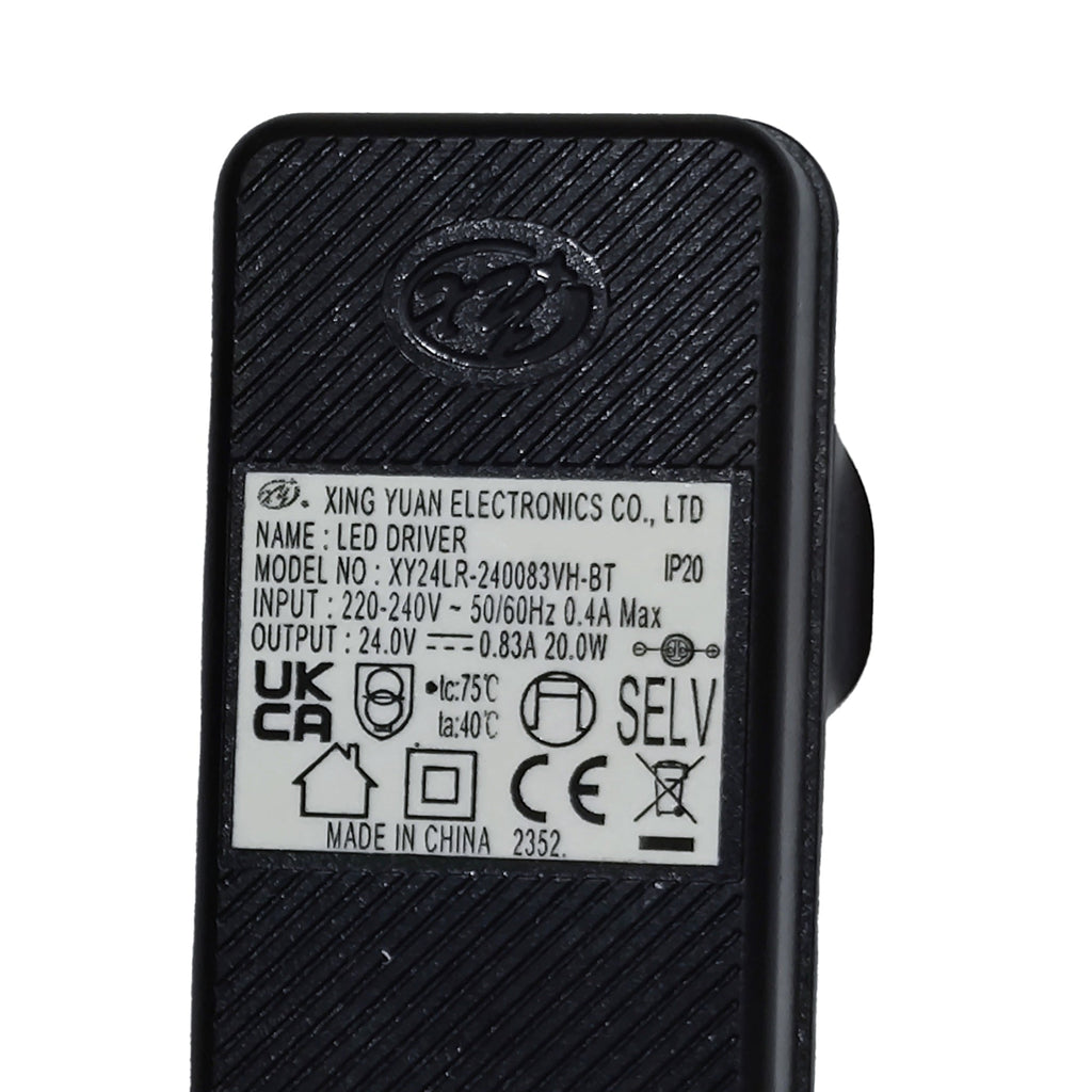 Luminosity Designs Ltd - Delores IP44 24V DC 20W Plug - In LED Power Supply - Luminosity Designs Ltd