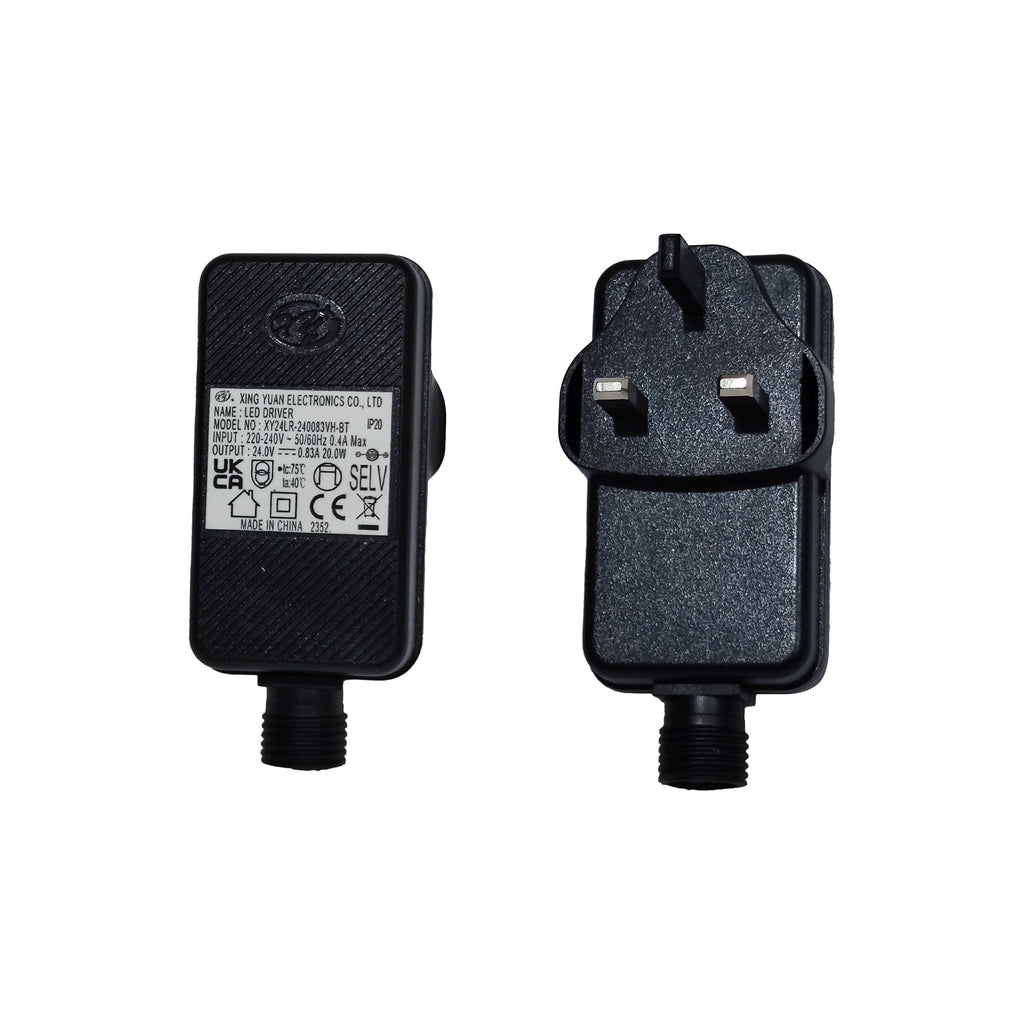 Luminosity Designs Ltd - Delores IP44 24V DC 20W Plug - In LED Power Supply - Luminosity Designs Ltd