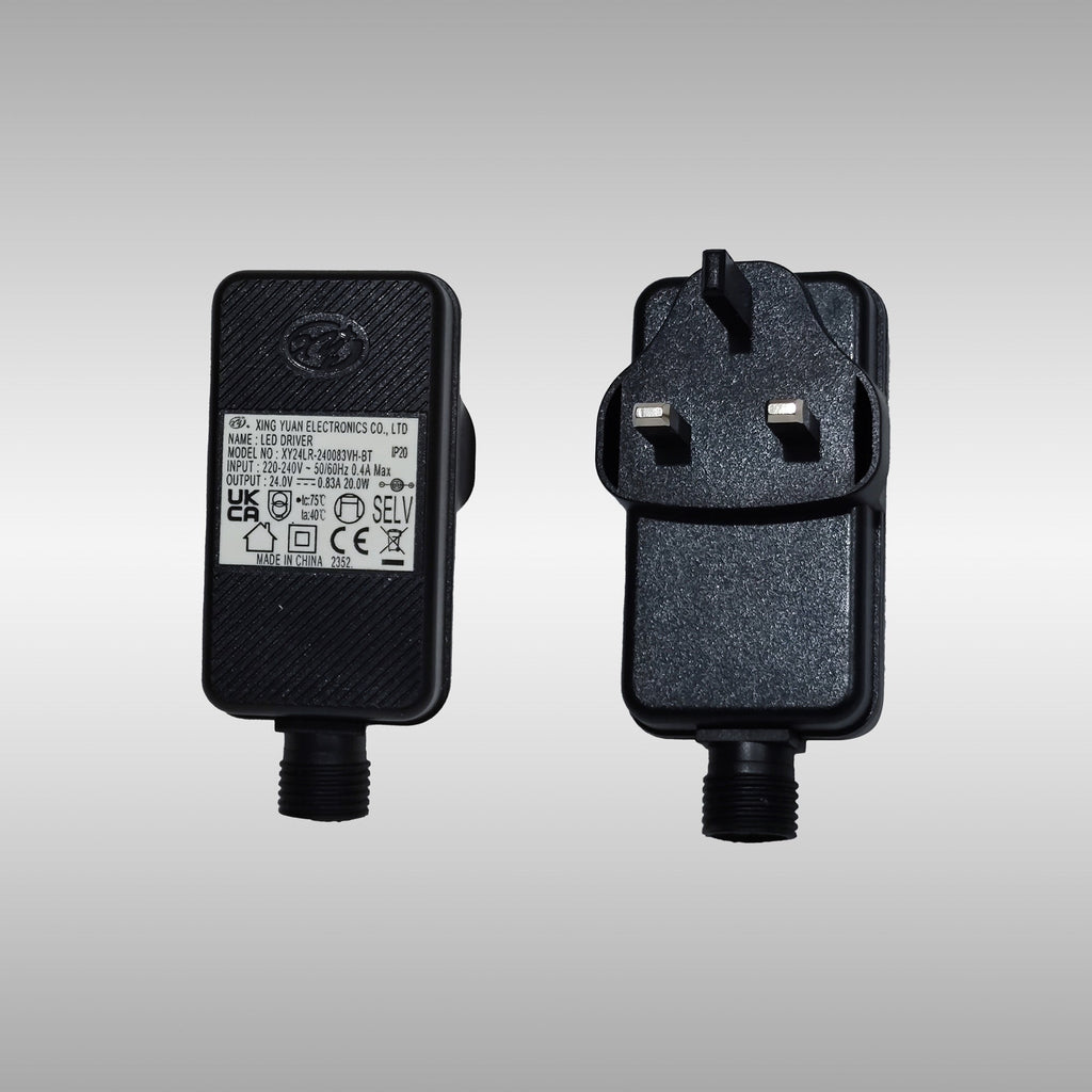 Luminosity Designs Ltd - Delores IP44 24V DC 20W Plug - In LED Power Supply - Luminosity Designs Ltd