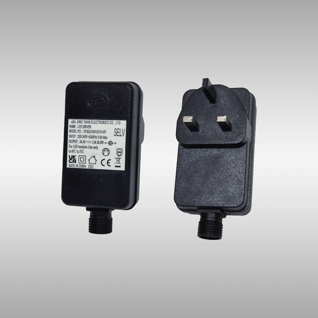 Luminosity Designs Ltd - Delores IP44 24V DC 36W Plug In LED Power Supply - Luminosity Designs Ltd