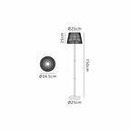 Luminosity Designs Ltd - Delores Outdoor Rattan Plastic Shade Floor Lamp, 24V DC, 1 x E27 - Luminosity Designs Ltd
