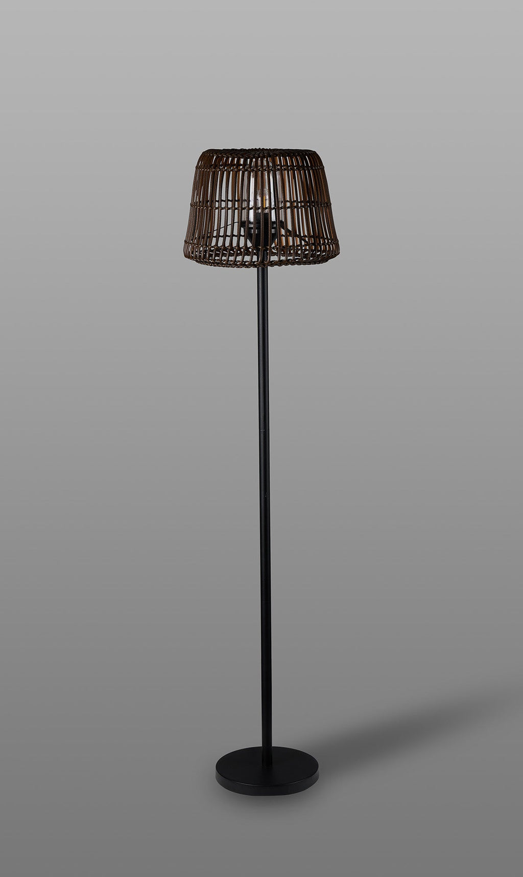 Luminosity Designs Ltd - Delores Outdoor Rattan Plastic Shade Floor Lamp, 24V DC, 1 x E27 - Luminosity Designs Ltd
