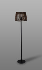 Luminosity Designs Ltd - Delores Outdoor Rattan Plastic Shade Floor Lamp, 24V DC, 1 x E27 - Luminosity Designs Ltd
