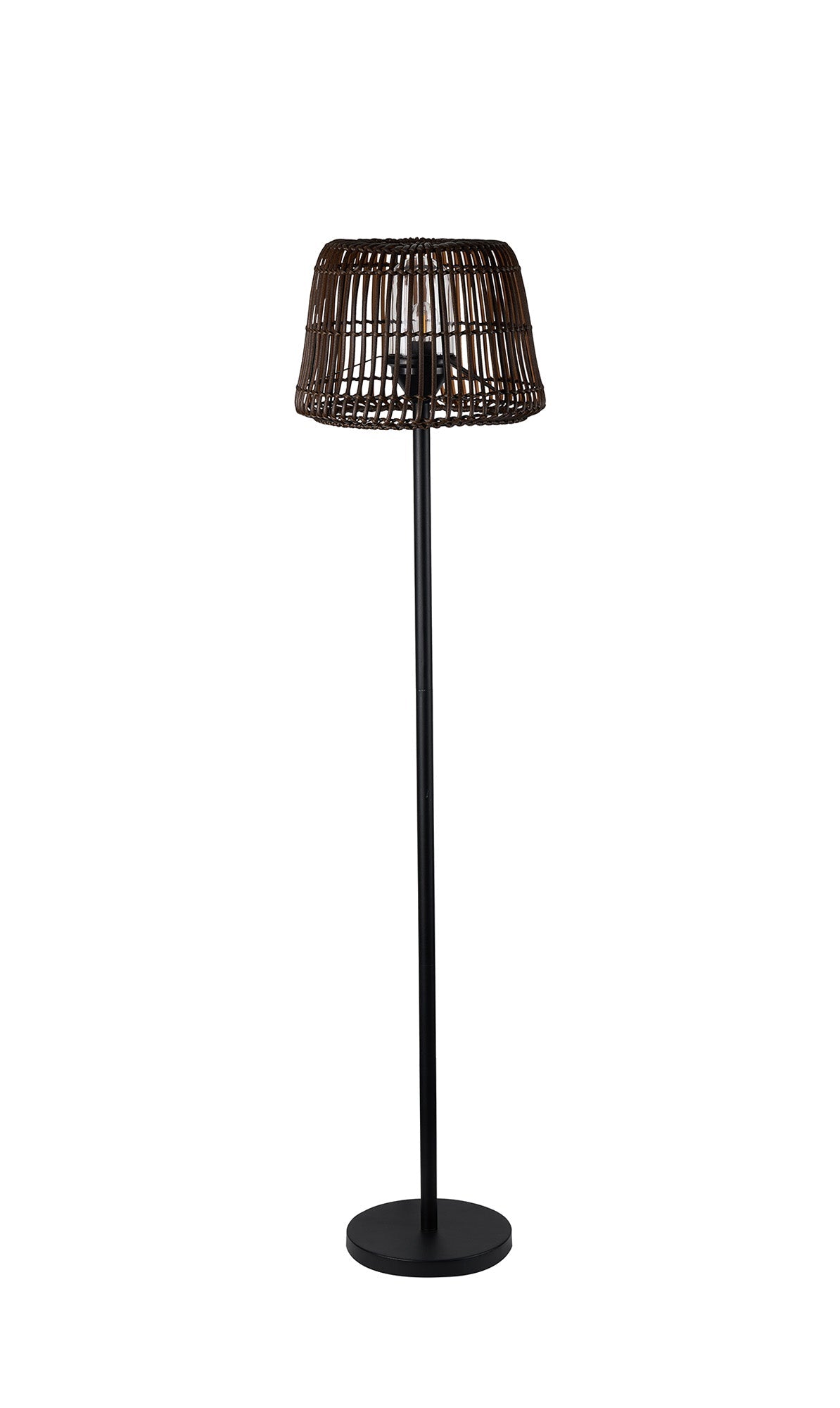 Luminosity Designs Ltd - Delores Outdoor Rattan Plastic Shade Floor Lamp, 24V DC, 1 x E27 - Luminosity Designs Ltd