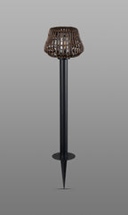 Luminosity Designs Ltd - Delores Rattan Plastic Shade Postlamp c/w Ground Spike/Base Mount - Luminosity Designs Ltd