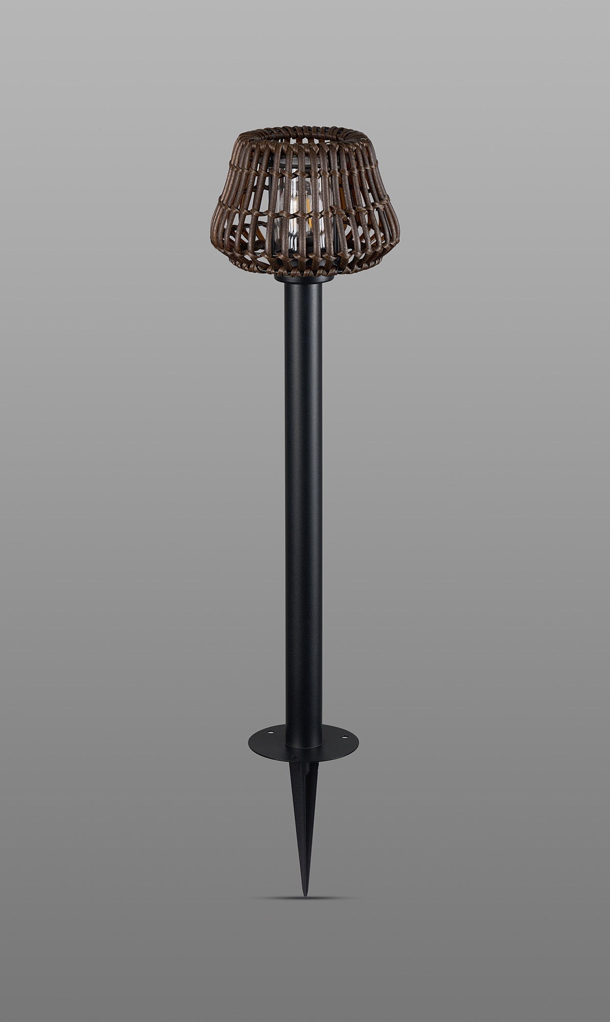 Luminosity Designs Ltd - Delores Rattan Plastic Shade Postlamp c/w Ground Spike/Base Mount - Luminosity Designs Ltd