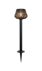 Luminosity Designs Ltd - Delores Rattan Plastic Shade Postlamp c/w Ground Spike/Base Mount - Luminosity Designs Ltd
