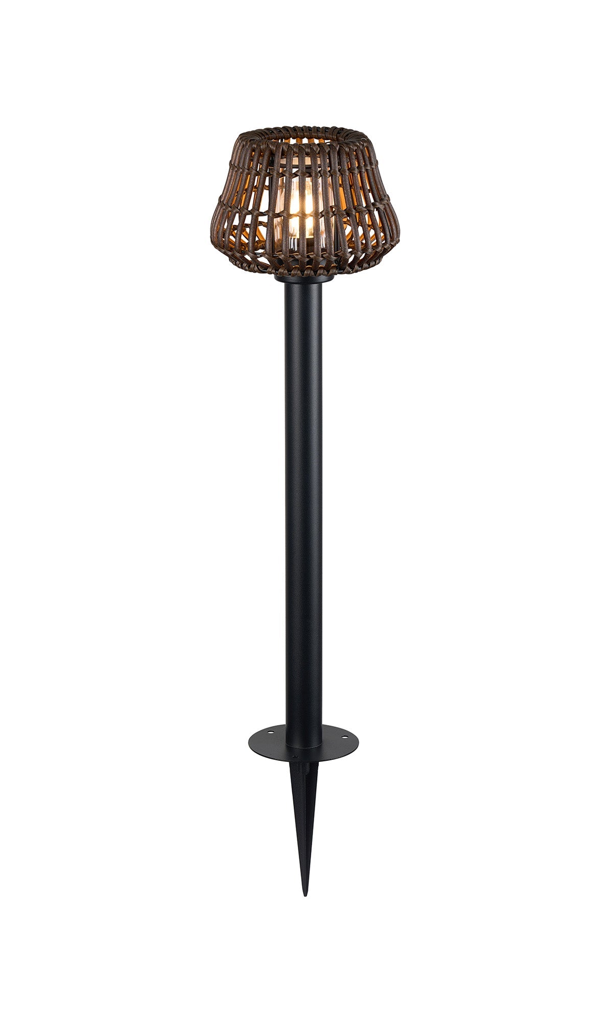 Luminosity Designs Ltd - Delores Rattan Plastic Shade Postlamp c/w Ground Spike/Base Mount - Luminosity Designs Ltd