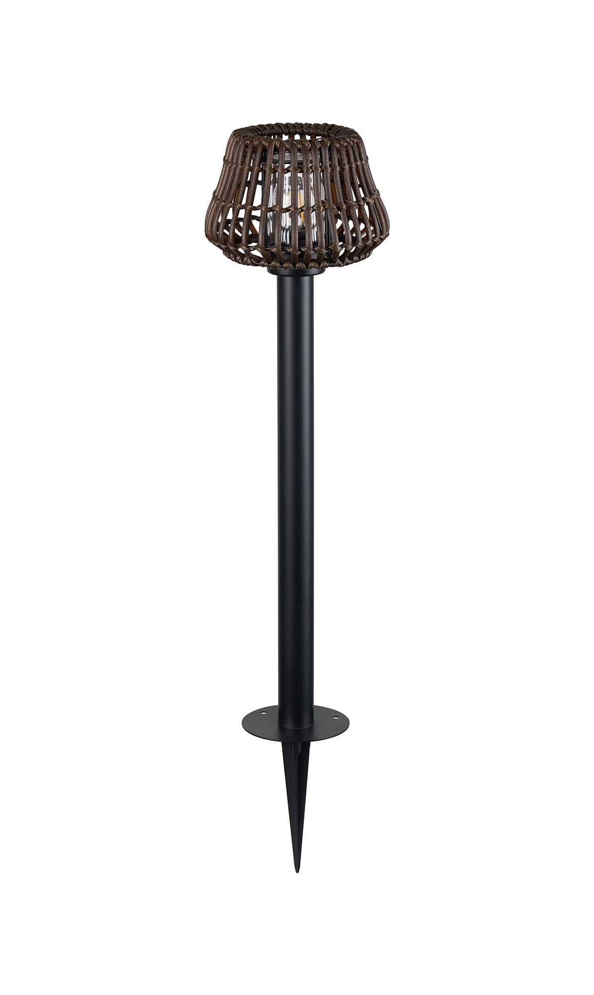 Luminosity Designs Ltd - Delores Rattan Plastic Shade Postlamp c/w Ground Spike/Base Mount - Luminosity Designs Ltd