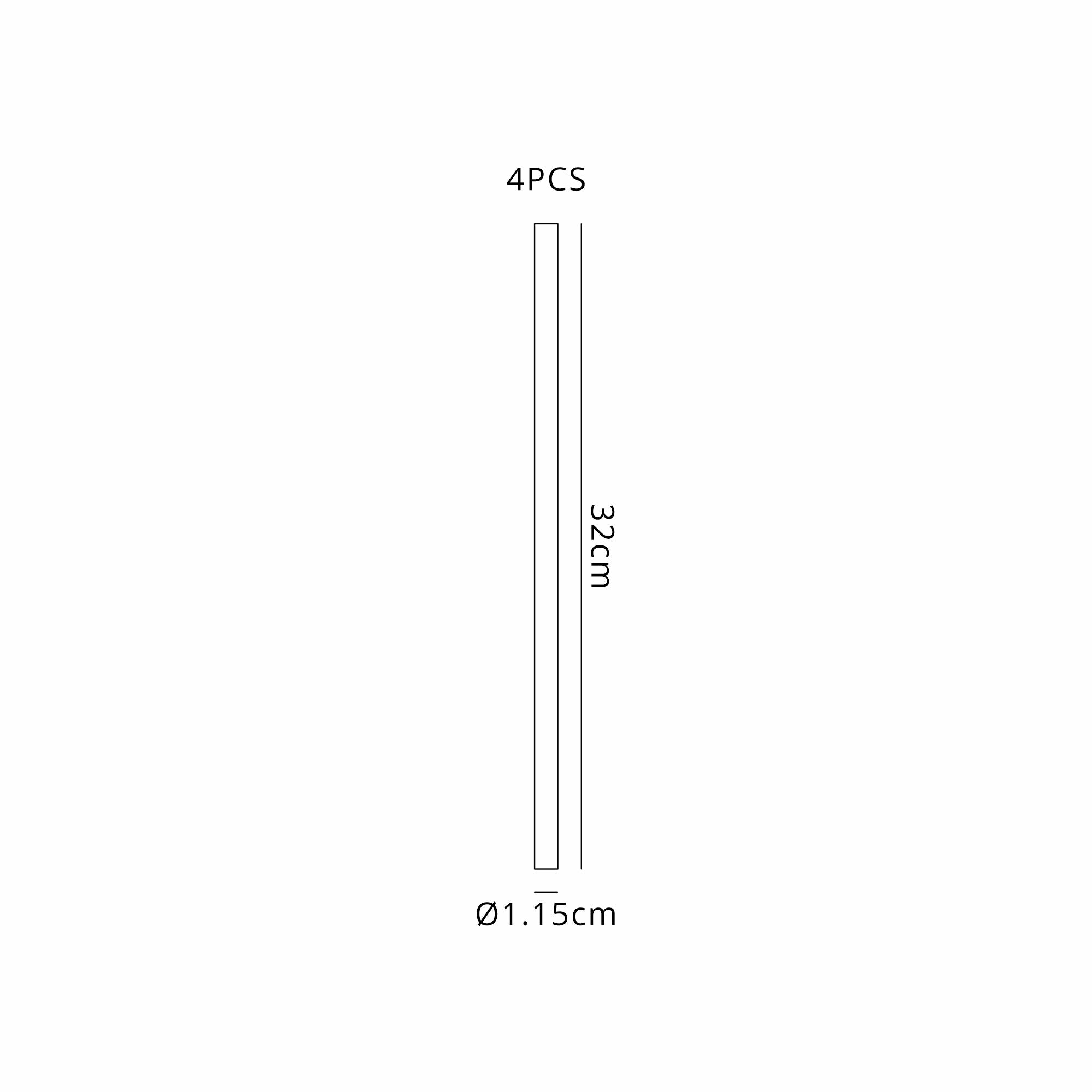 Luminosity Designs Ltd - Delores Set Of 4 x 32cm Extension Rods For Festoon Pole - Luminosity Designs Ltd