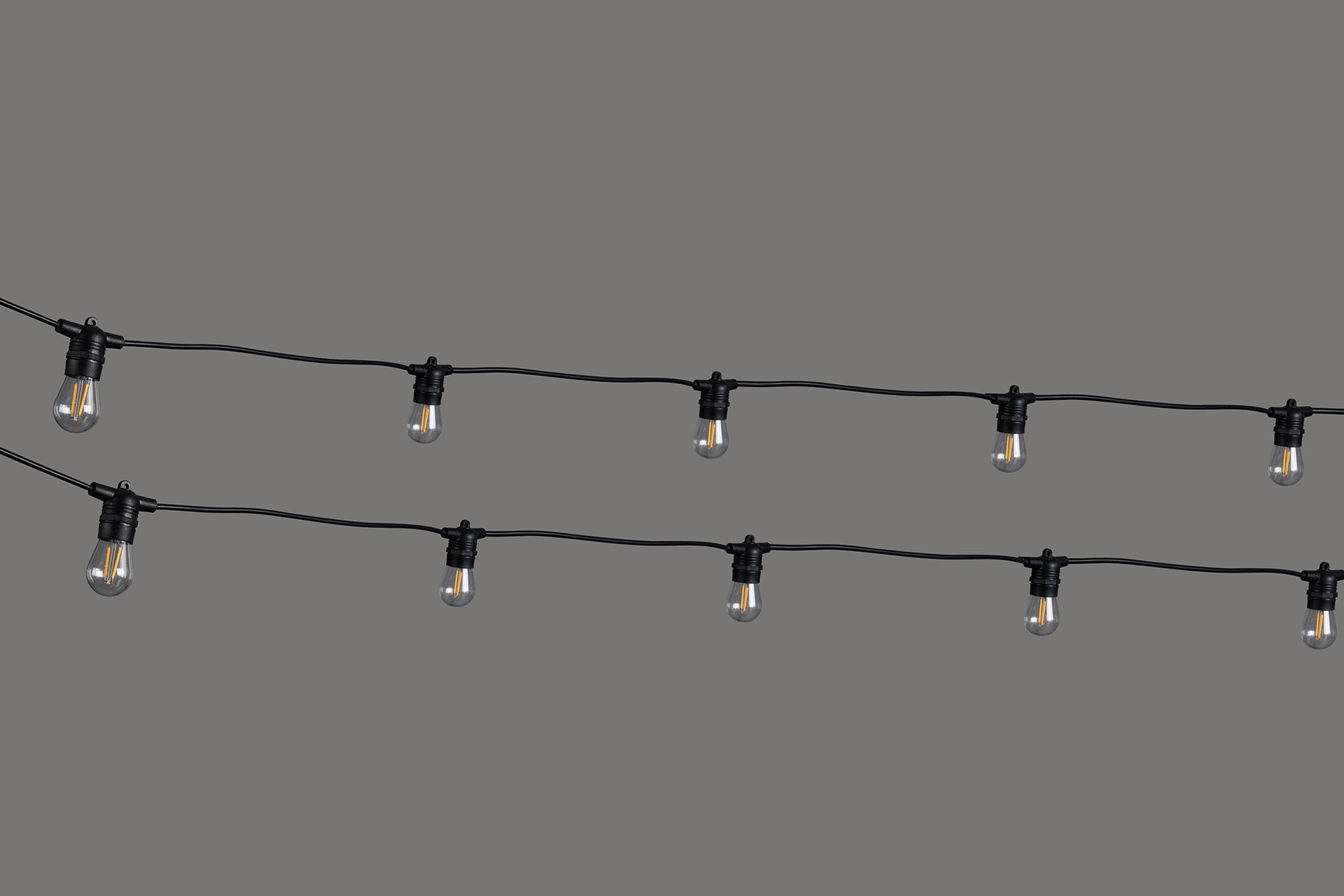 Delores 7m IP54 Connectable Festoon, 24V DC, 10 x 2W 2700K LED Replaceable Lamps