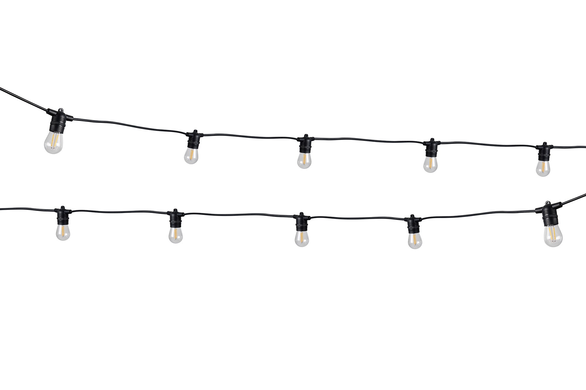 Delores 7m IP54 Connectable Festoon, 24V DC, 10 x 2W 2700K LED Replaceable Lamps