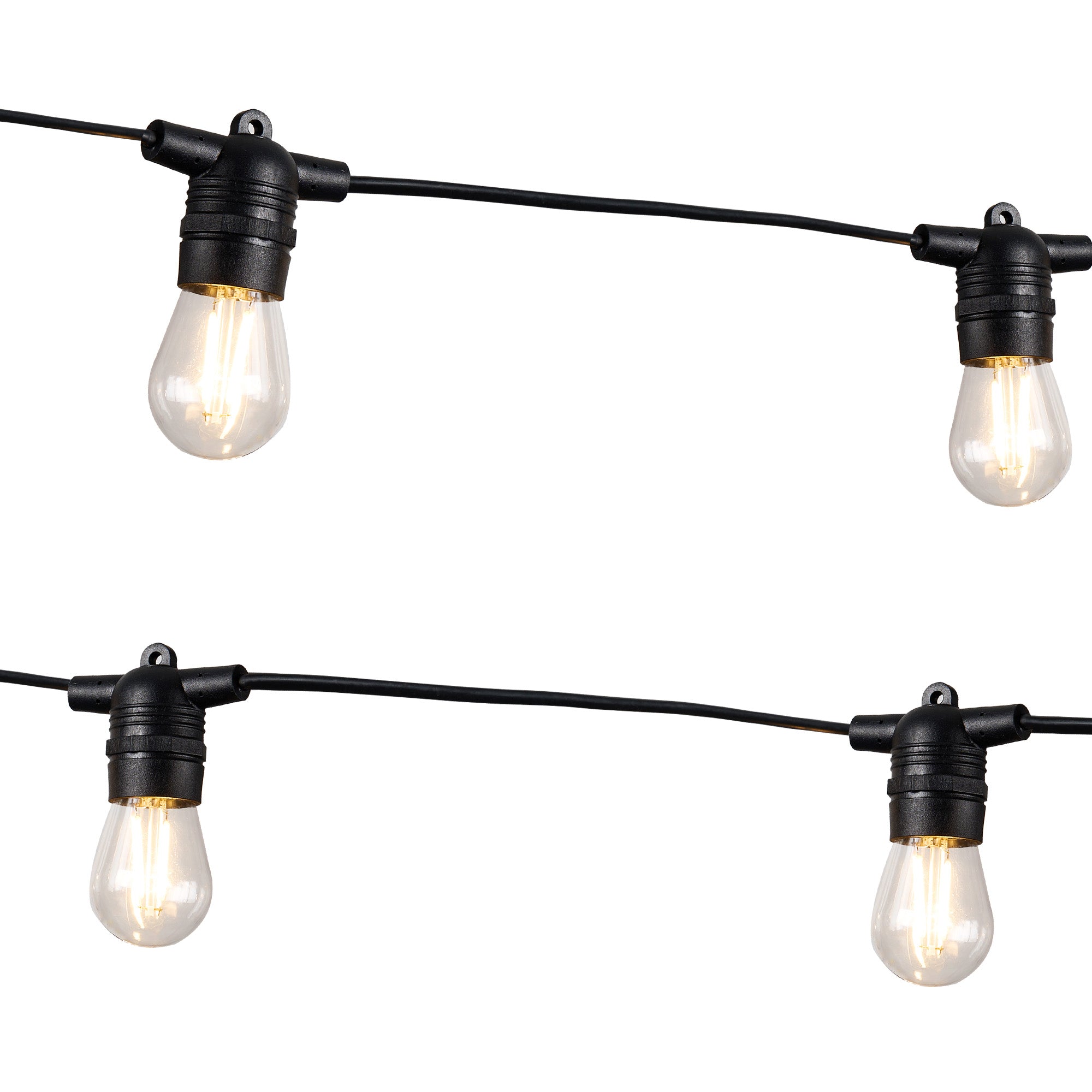 Delores 7m IP54 Connectable Festoon, 24V DC, 10 x 2W 2700K LED Replaceable Lamps