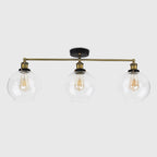 lse - Devon Steampunk Industrial 3 Light Semi Flush - Luminosity Designs Ltd