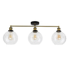 lse - Devon Steampunk Industrial 3 Light Semi Flush - Luminosity Designs Ltd