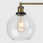 lse - Devon Steampunk Industrial 3 Light Semi Flush - Luminosity Designs Ltd