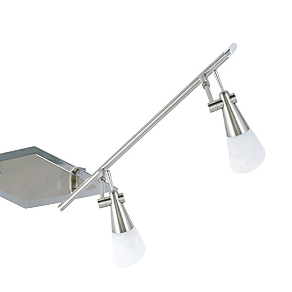 Diyas - Diama Linear Spot Bar, 4 Light G9, Nickel/Polished Chrome/Opal Glass (Diyas IL20102 - B) - Luminosity Designs Ltd