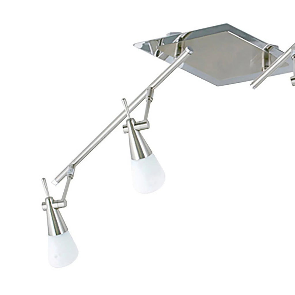 Diyas - Diama Linear Spot Bar, 4 Light G9, Nickel/Polished Chrome/Opal Glass (Diyas IL20102 - B) - Luminosity Designs Ltd