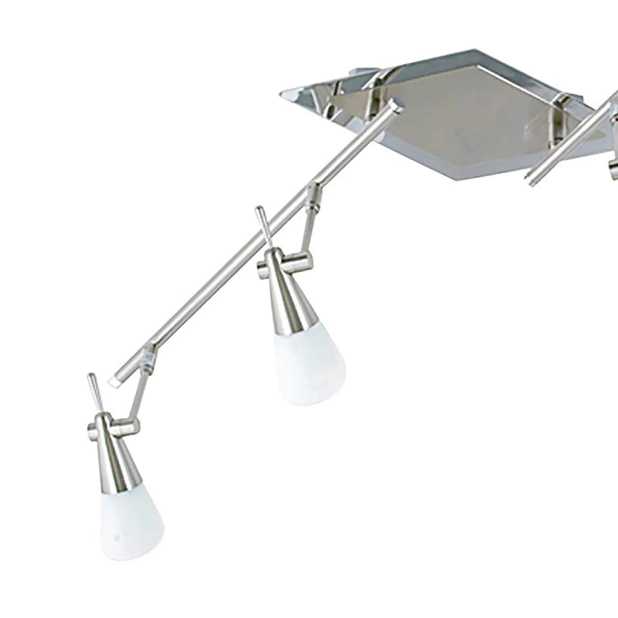 Diyas - Diama Linear Spot Bar, 4 Light G9, Nickel/Polished Chrome/Opal Glass (Diyas IL20102 - B) - Luminosity Designs Ltd