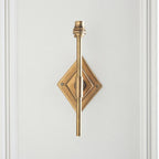 Endon - Diamond Tall Traditional Style Brass Wall Light. 1x B22 - Luminosity Designs Ltd