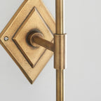 Endon - Diamond Tall Traditional Style Brass Wall Light. 1x B22 - Luminosity Designs Ltd
