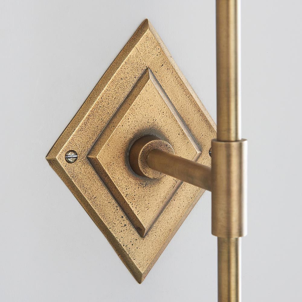 Endon - Diamond Tall Traditional Style Brass Wall Light. 1x B22 - Luminosity Designs Ltd