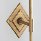 Endon - Diamond Tall Traditional Style Brass Wall Light. 1x B22 - Luminosity Designs Ltd