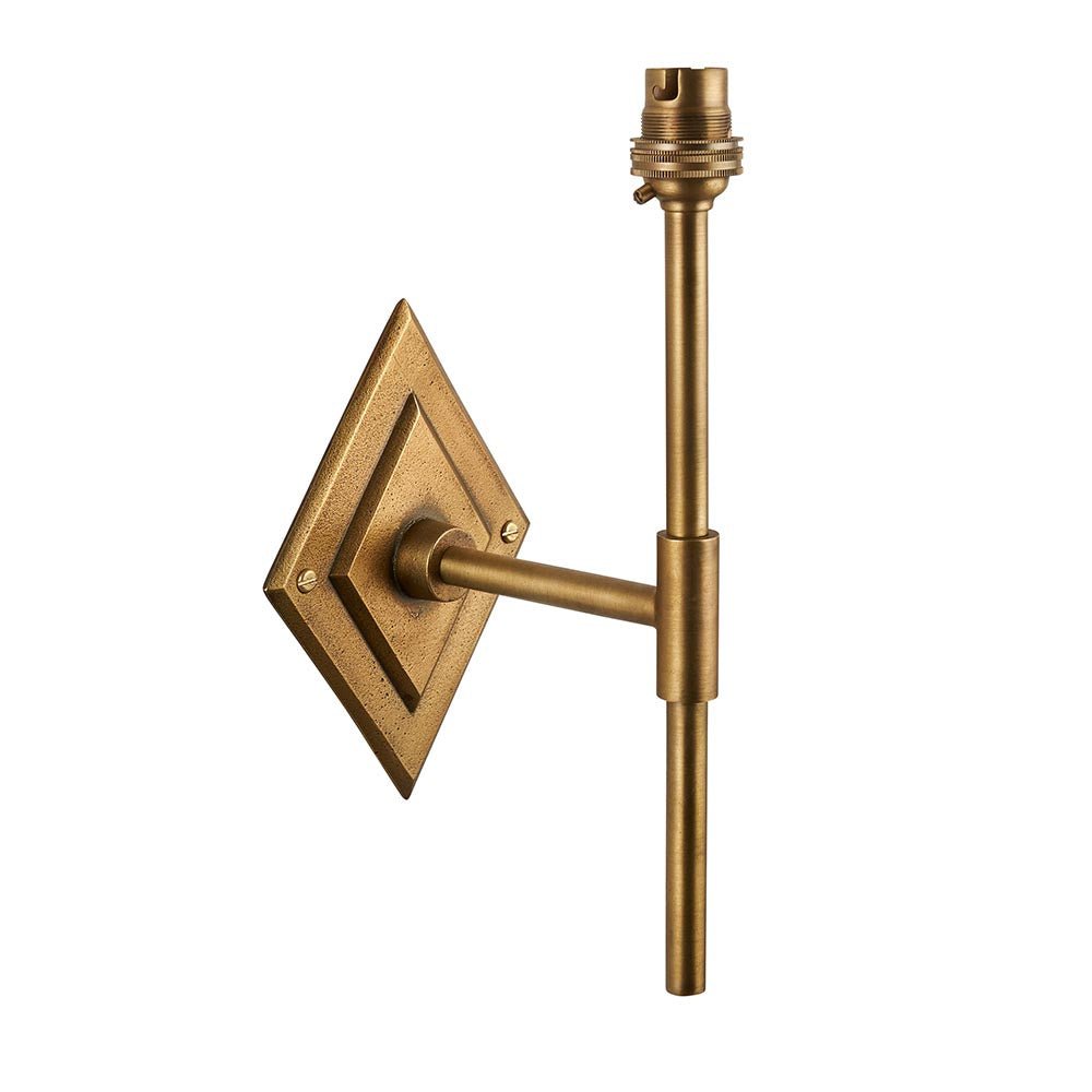 Endon - Diamond Tall Traditional Style Brass Wall Light. 1x B22 - Luminosity Designs Ltd
