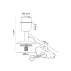 Oaks Lighting - Dome Base Table Lamp Converter Without Shade, For Various Glass, 1 Light E27 - Luminosity Designs Ltd