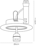 Diyas - Downlight Component Kit Lampholders And Retaining Ring French Gold, Cut Out: 62mm (DIYAS IL30800FG)