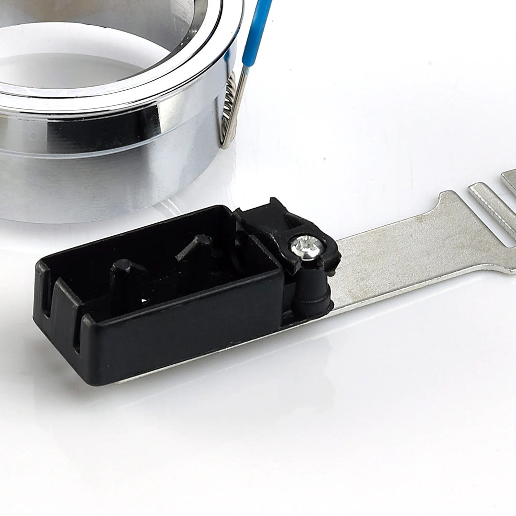 Diyas - Downlight Component Kit Lampholders And Retaining Ring Polished Chrome , Cut Out: 62mm (DIYAS IL30800CH)