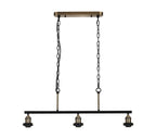 Deco - Dreifa Curved Linear Pendant (FRAME ONLY), 3 x E27 (Not inc Shades) - Luminosity Designs Ltd