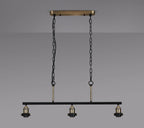 Deco - Dreifa Curved Linear Pendant (FRAME ONLY), 3 x E27 (Not inc Shades) - Luminosity Designs Ltd
