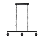 Deco - Dreifa Curved Linear Pendant (FRAME ONLY), 3 x E27 (Not inc Shades) - Luminosity Designs Ltd