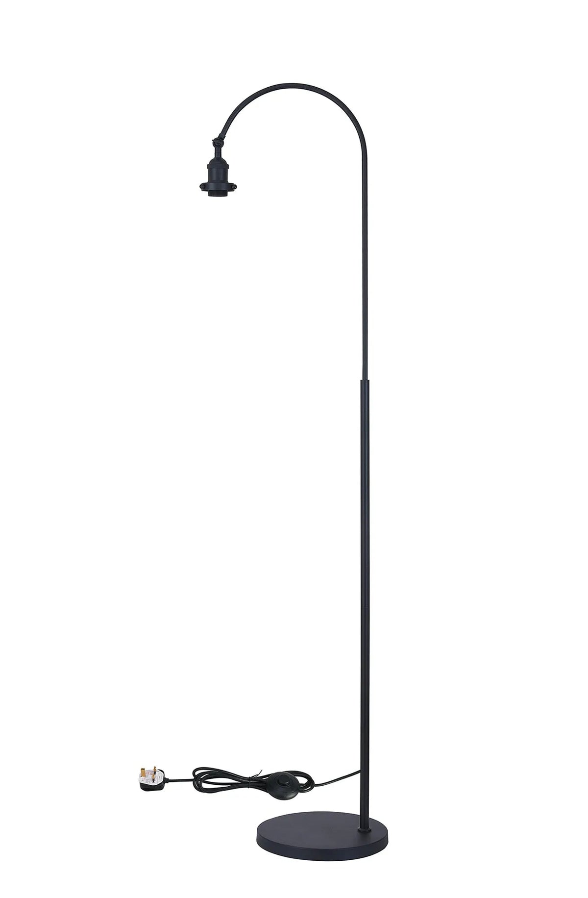 Deco - Dreifa Curved Over Arm Floor Lamp Without Shade, 1 x E27 (Not inc Shade) - Luminosity Designs Ltd