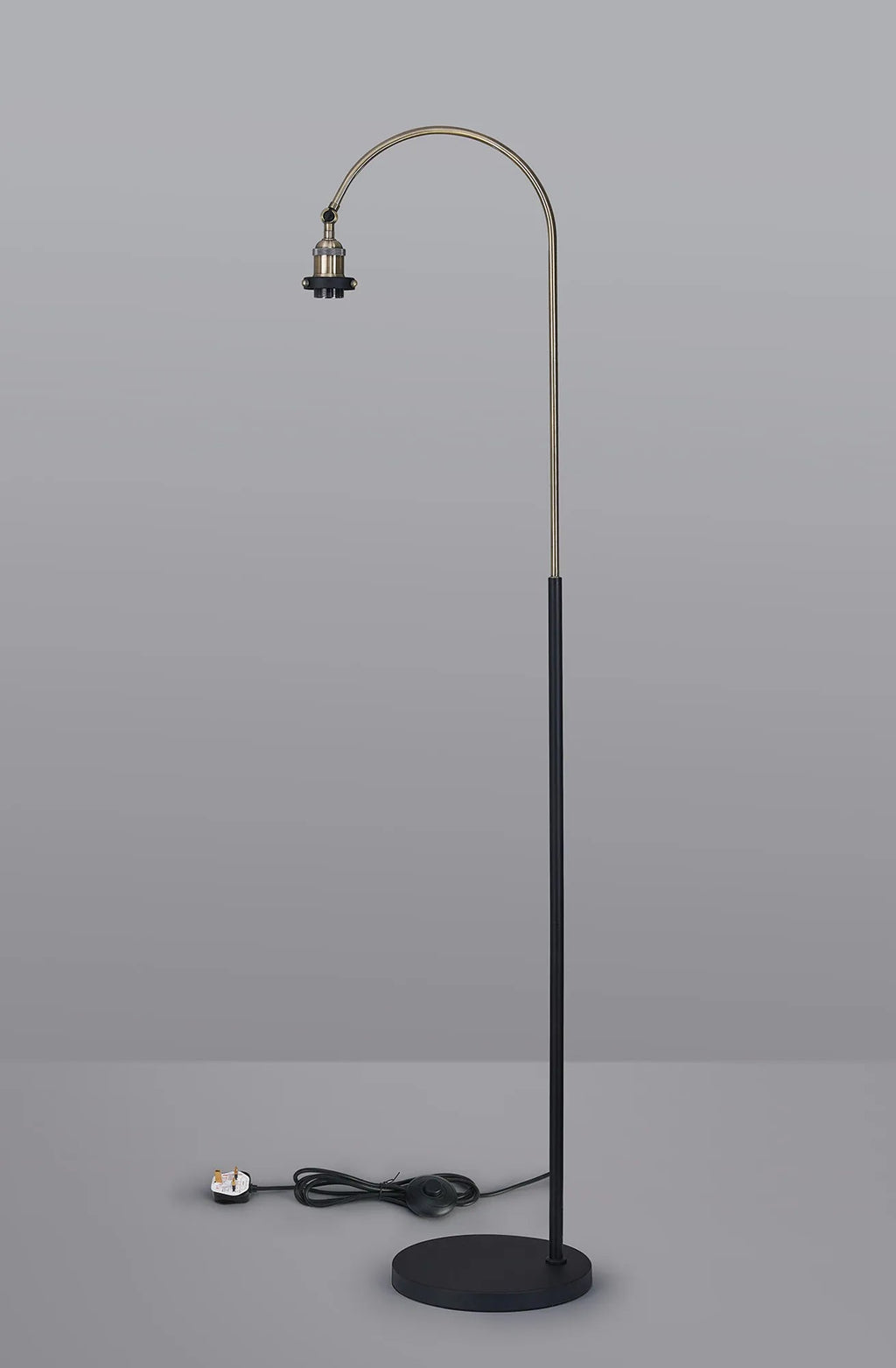 Deco - Dreifa Curved Over Arm Floor Lamp Without Shade, 1 x E27 (Not inc Shade) - Luminosity Designs Ltd