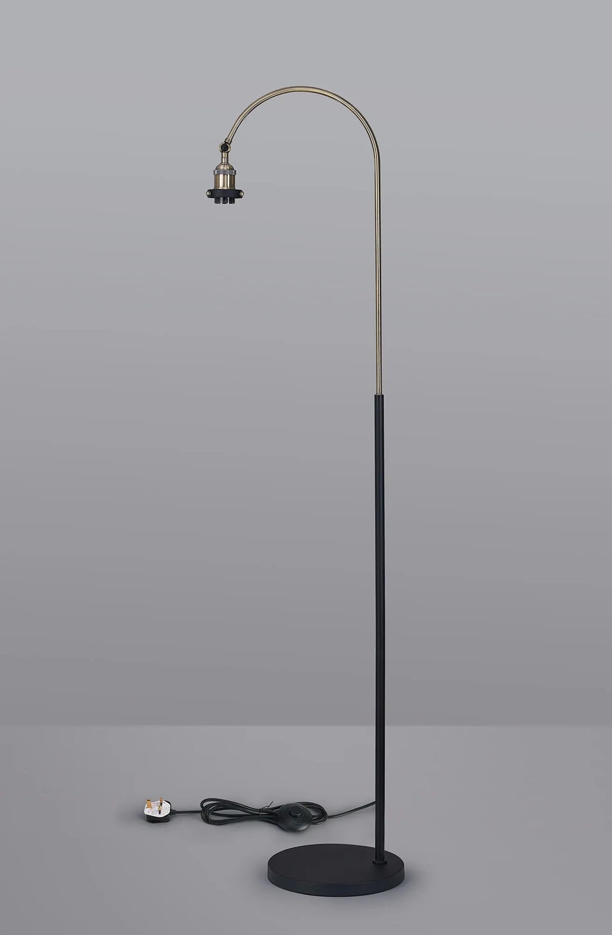 Deco - Dreifa Curved Over Arm Floor Lamp Without Shade, 1 x E27 (Not inc Shade) - Luminosity Designs Ltd