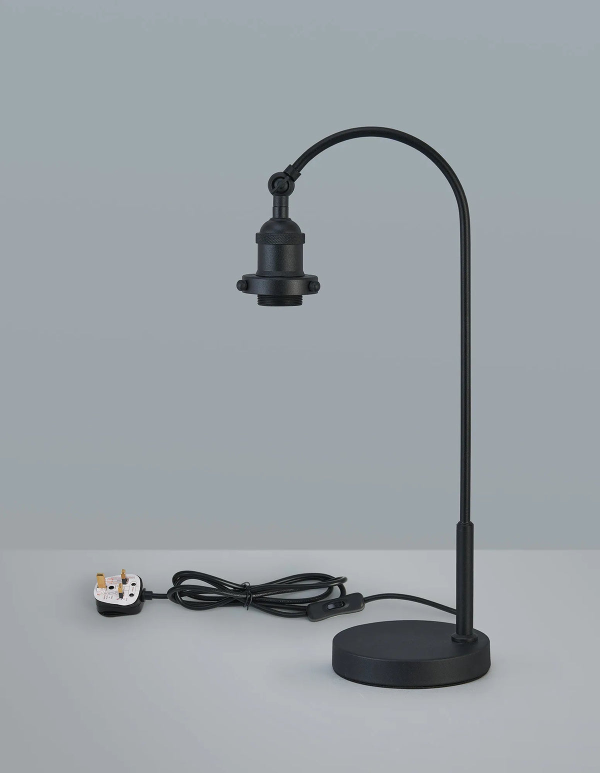 Deco - Dreifa Curved Over Arm Table Lamp Without Shade, 1 x E27 (Not inc Shade) - Luminosity Designs Ltd