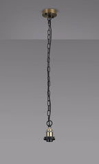 Deco - Dreifa Curved Single Pendant (FRAME ONLY), 1 x E27, Metal/Black (Maximum Load 5kg) - Luminosity Designs Ltd