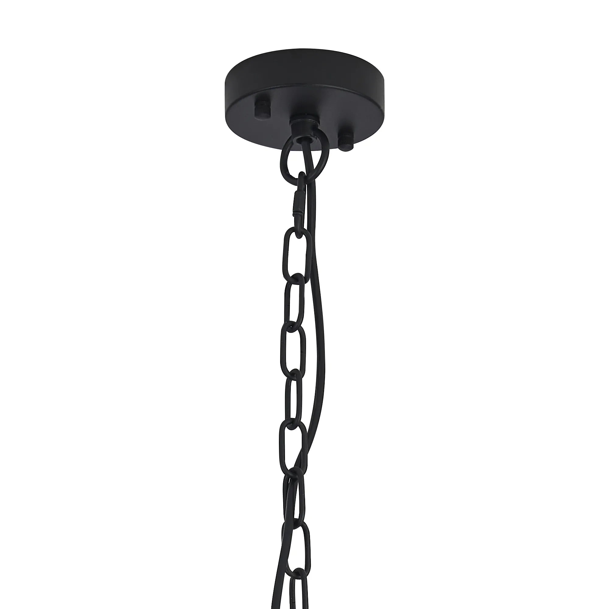 Deco - Dreifa Curved Single Pendant (FRAME ONLY), 1 x E27, Metal/Black (Maximum Load 5kg) - Luminosity Designs Ltd