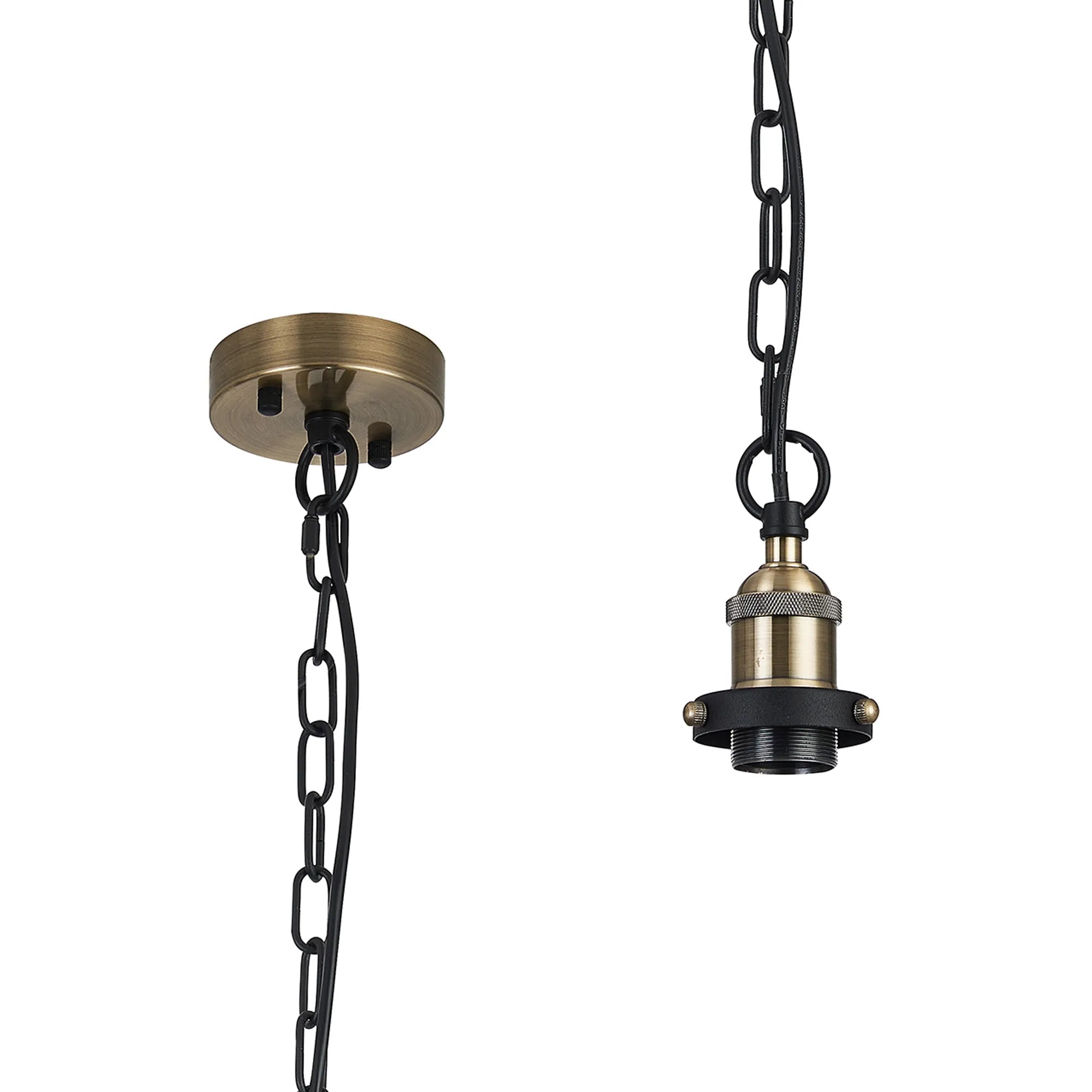 Deco - Dreifa Curved Single Pendant (FRAME ONLY), 1 x E27, Metal/Black (Maximum Load 5kg) - Luminosity Designs Ltd