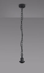 Deco - Dreifa Curved Single Pendant (FRAME ONLY), 1 x E27, Metal/Black (Maximum Load 5kg) - Luminosity Designs Ltd