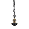 Deco - Dreifa Curved Single Pendant (FRAME ONLY), 1 x E27, Metal/Black (Maximum Load 5kg) - Luminosity Designs Ltd