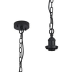 Deco - Dreifa Curved Single Pendant (FRAME ONLY), 1 x E27, Metal/Black (Maximum Load 5kg) - Luminosity Designs Ltd