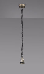 Deco - Dreifa Curved Single Pendant (FRAME ONLY), 1 x E27, Metal/Black (Maximum Load 5kg) - Luminosity Designs Ltd