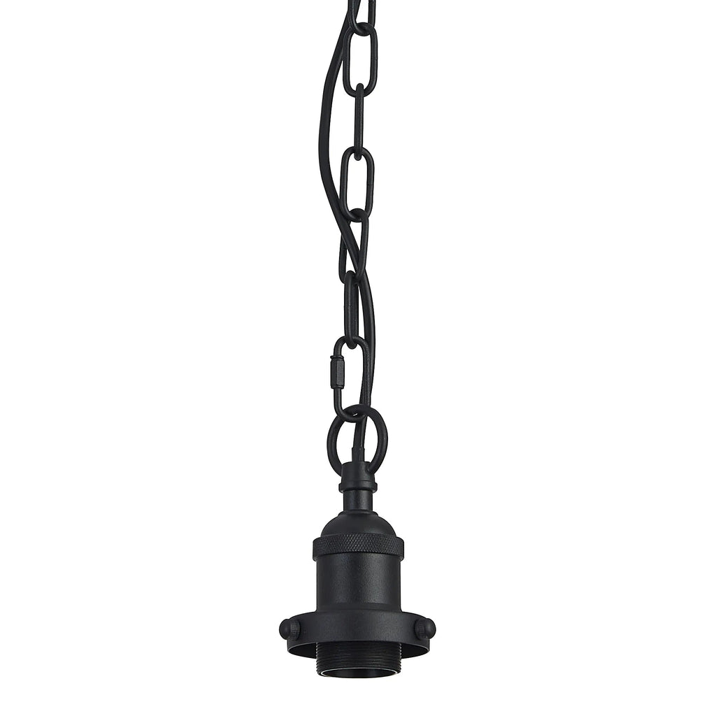 Deco - Dreifa Curved Single Pendant (FRAME ONLY), 1 x E27, Metal/Black (Maximum Load 5kg) - Luminosity Designs Ltd