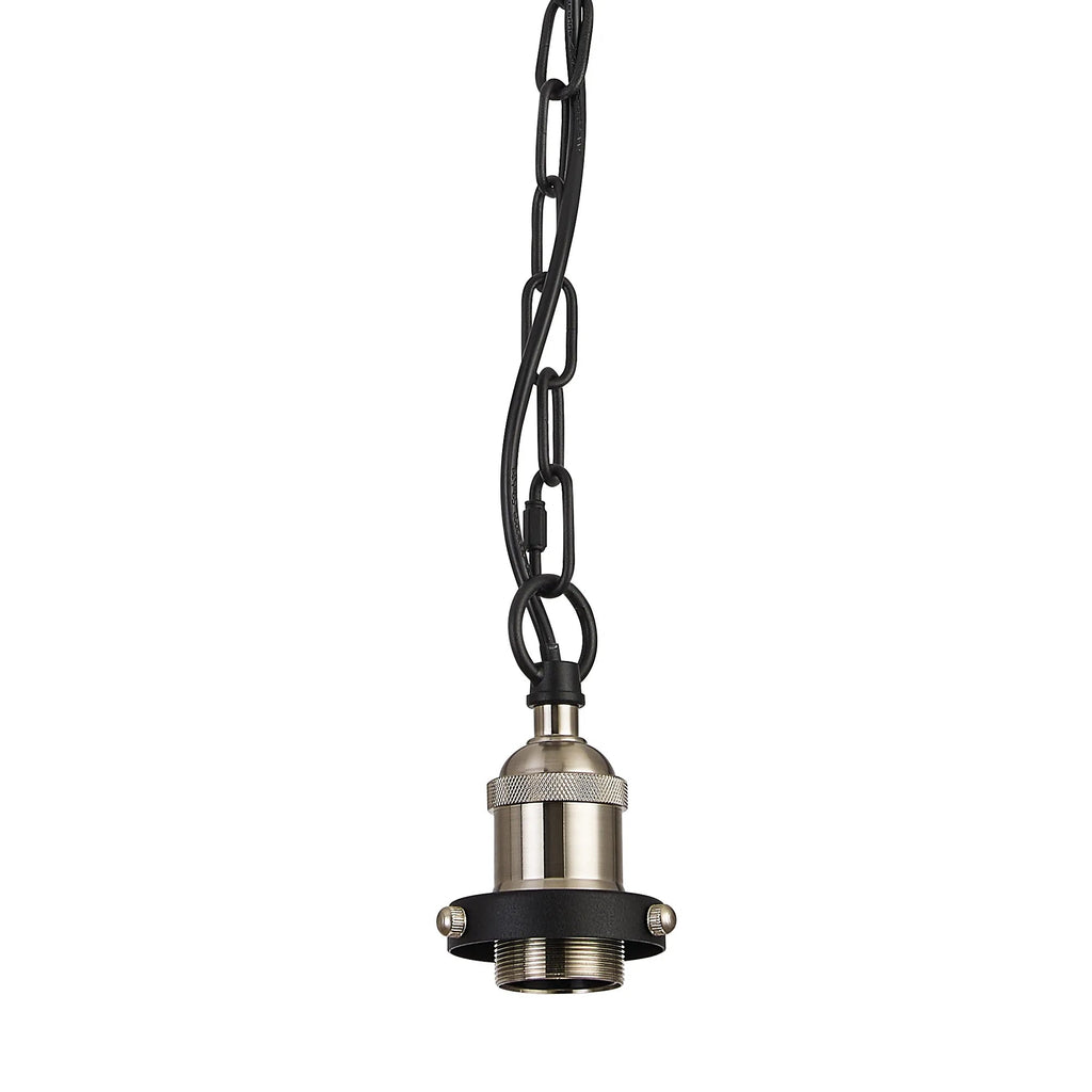 Deco - Dreifa Curved Single Pendant (FRAME ONLY), 1 x E27, Metal/Black (Maximum Load 5kg) - Luminosity Designs Ltd